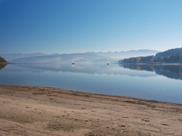 Orava reservoir, early in the morning