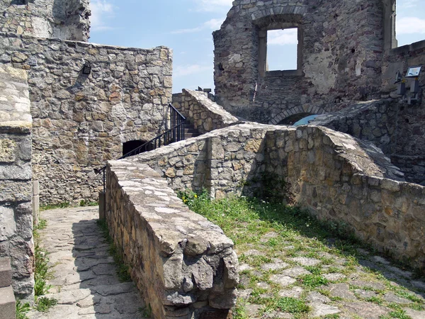 Preserved interior of the Castle of Strecno — Stock Photo, Image