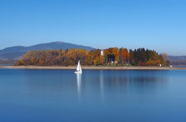 Yacht and Slanica Island, Slovakia