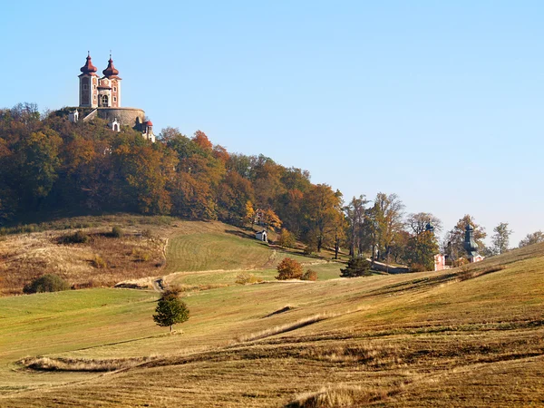 A felső banska stiavnica Kálvária-templom — Stock Fotó