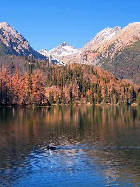 Φθινόπωρο στο κάπνισμα, strbske pleso — Φωτογραφία Αρχείου