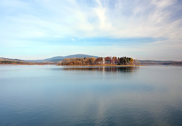 Slanica Island at late evening