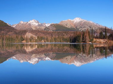 Reflection in Strbske Pleso, High Tatras clipart