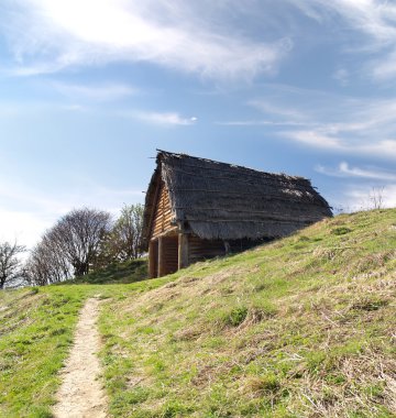 Celtic hut, havranok skansen, Slovakya