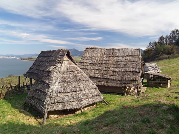 Celtic houses, Havranok Skansen, Slovakia — Stock Photo, Image