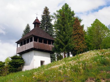 Çan kulesinde istebne Köyü, Slovakya.
