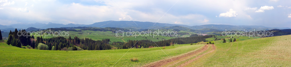 A panorama above Malatina, Orava, Slovakia