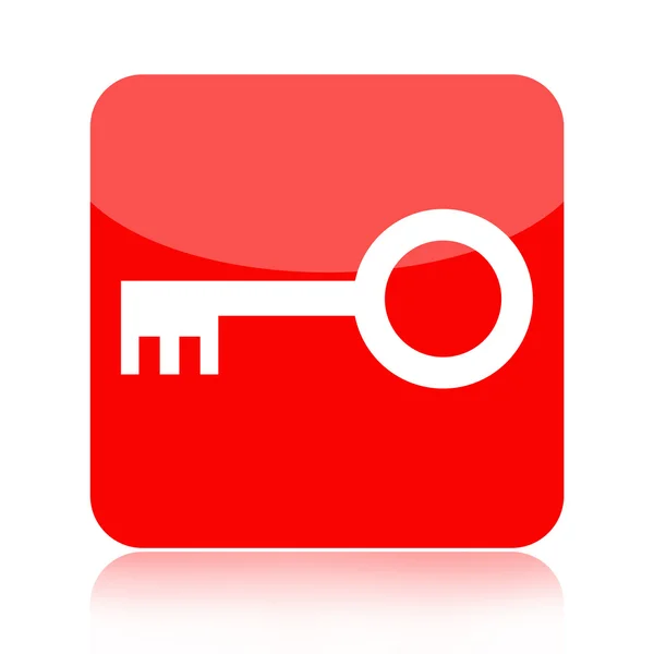 红色的钥匙图标 — 图库照片