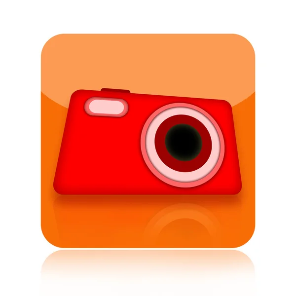 Aparat fotograficzny ikona — Zdjęcie stockowe