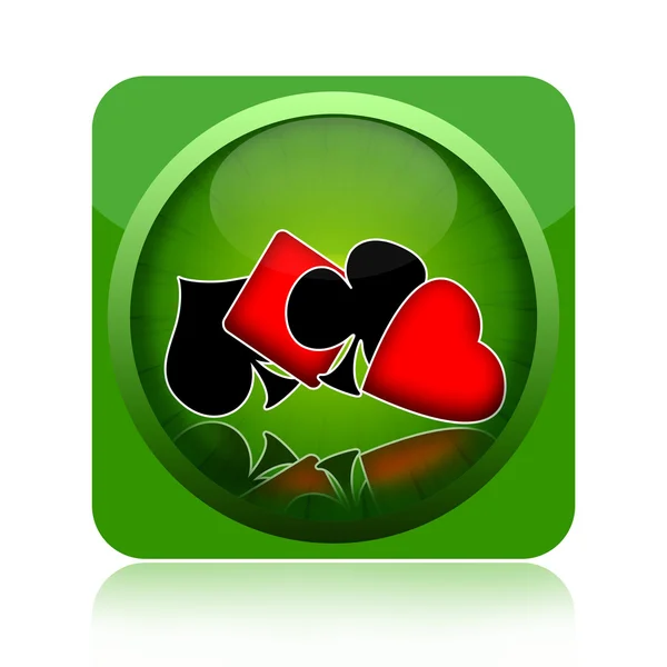 Gambling poker icon — Stock Photo, Image