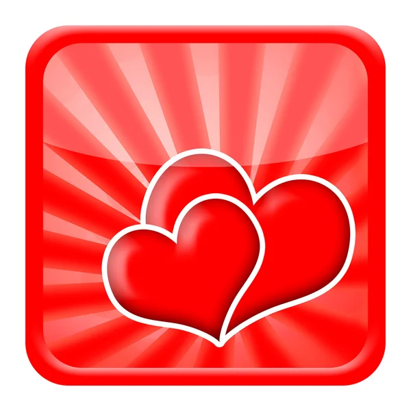 Coração de amor ícone — Fotografia de Stock