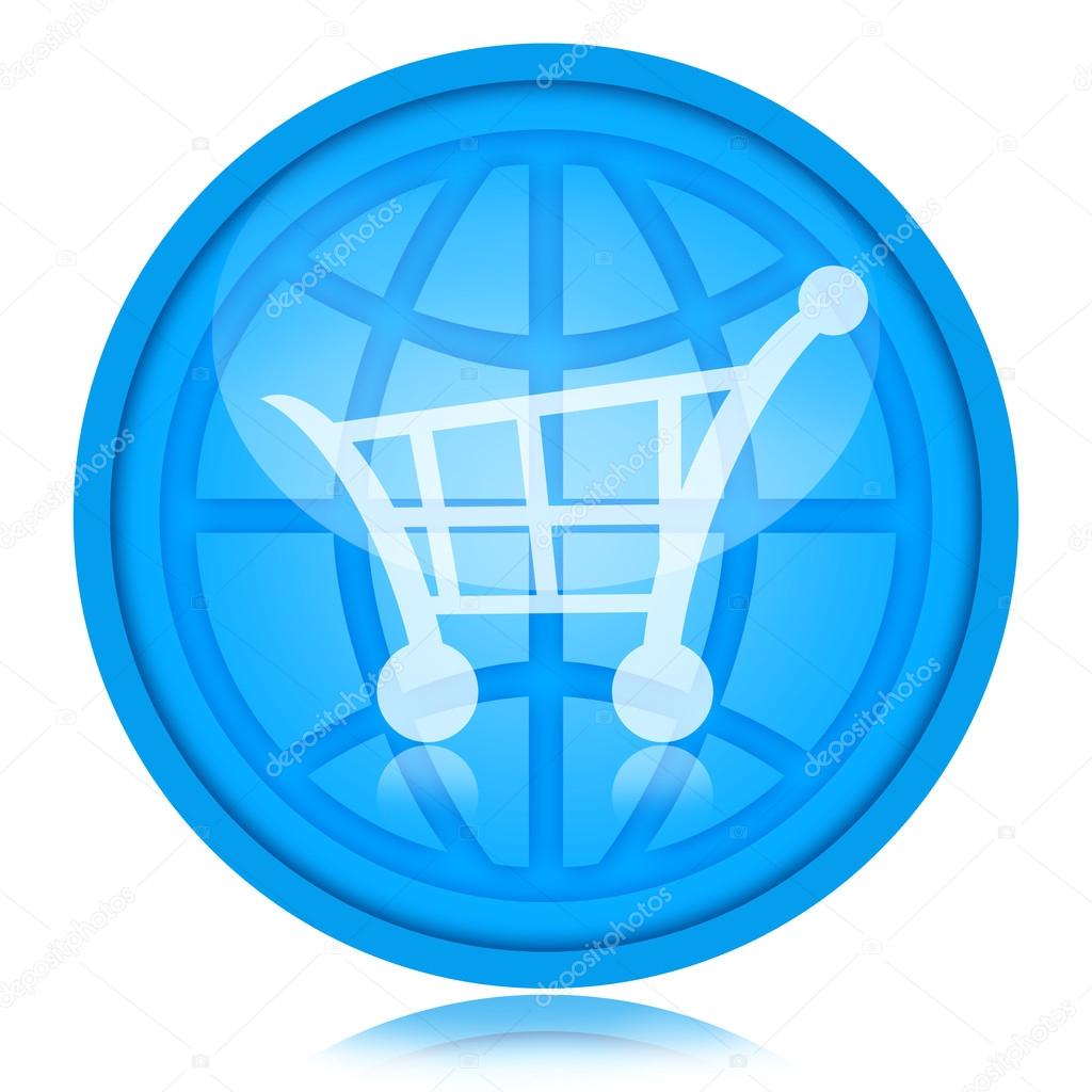 Shopping cart and globe