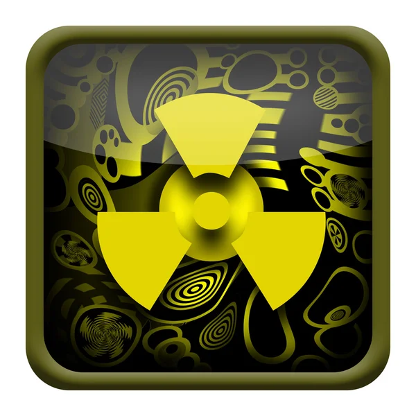 Radioactieve knop — Stockfoto