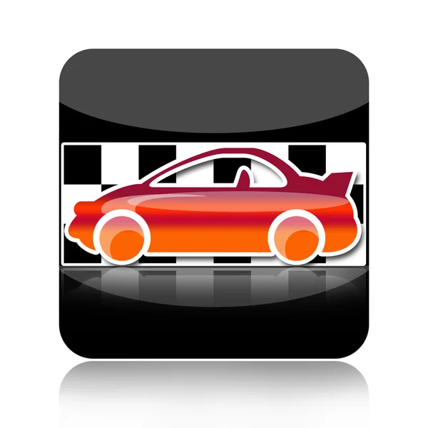 Rennwagen-Ikone — Stockfoto