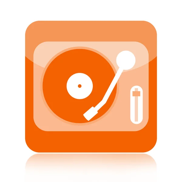 Vinyl speler pictogram — Stockfoto