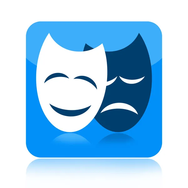 Tiyatro maskeleri simgesi — Stok fotoğraf