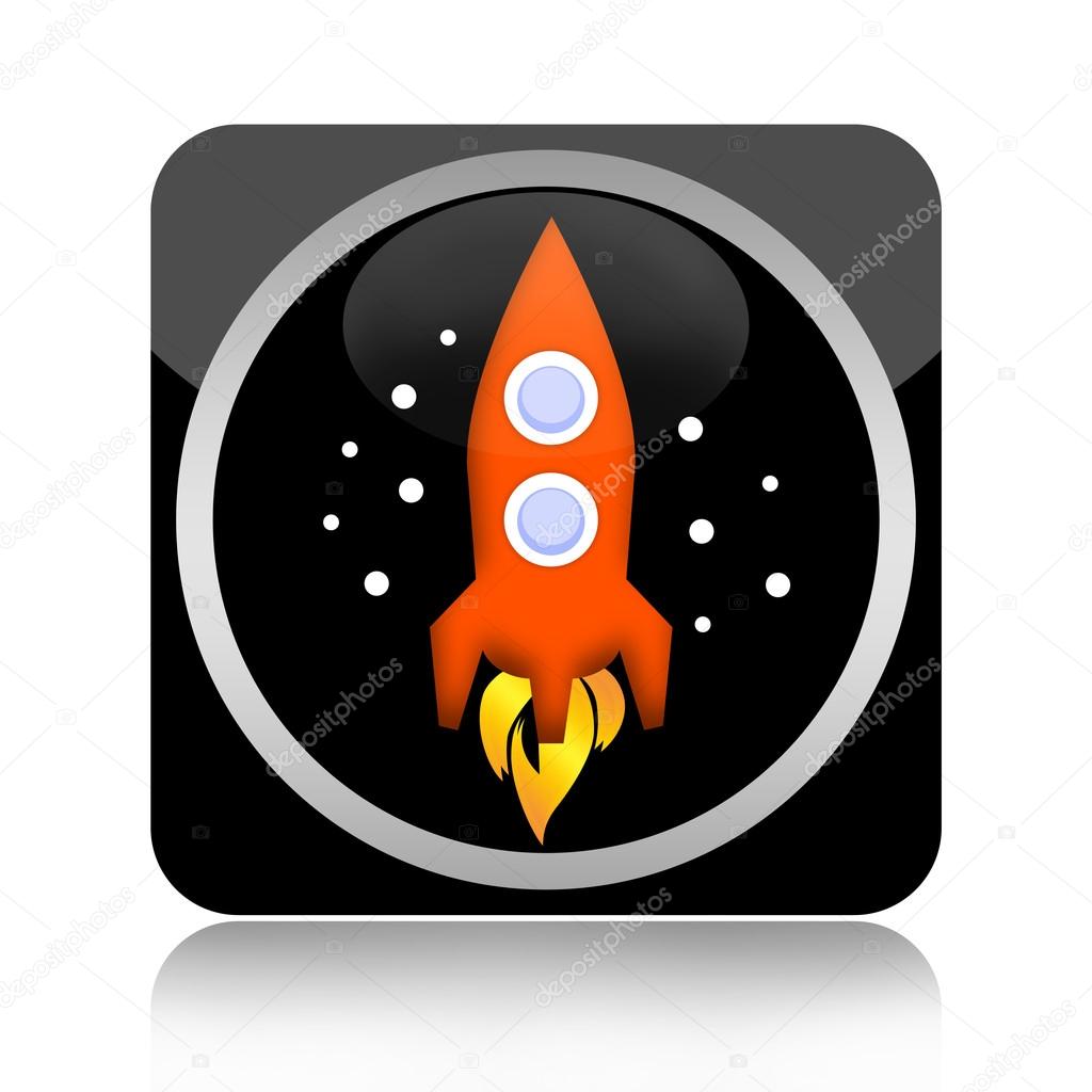 Space rocket icon