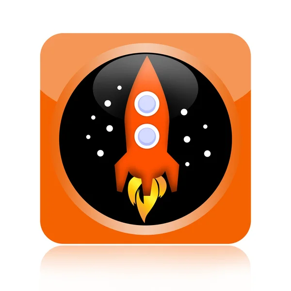 Space ship rocket icon — Stock Photo, Image