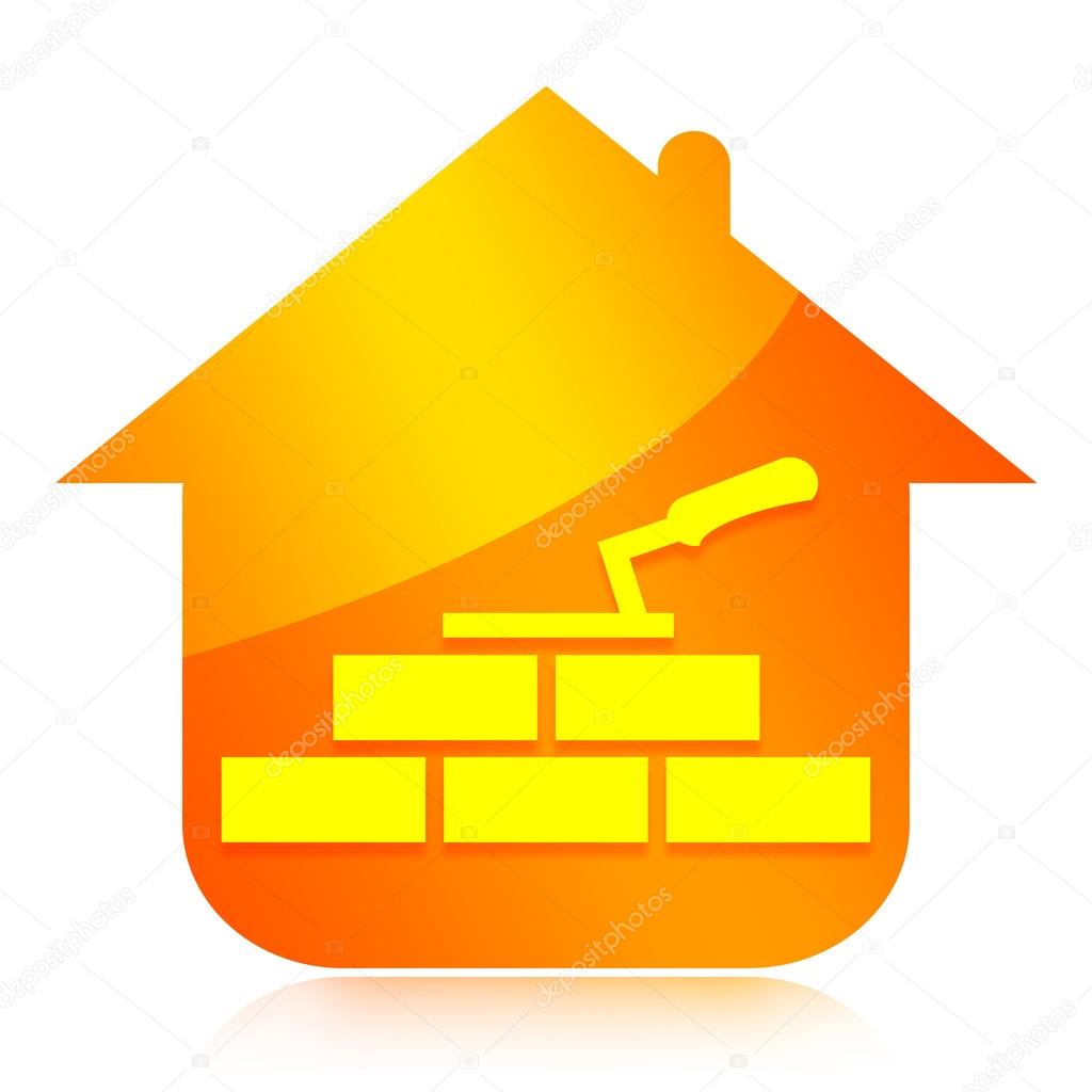 Building house golden icon