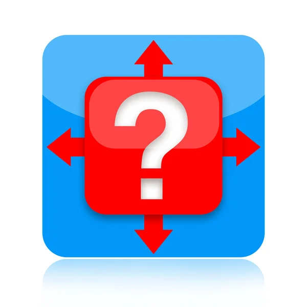 Question mark crossroad icon — Stock Photo, Image