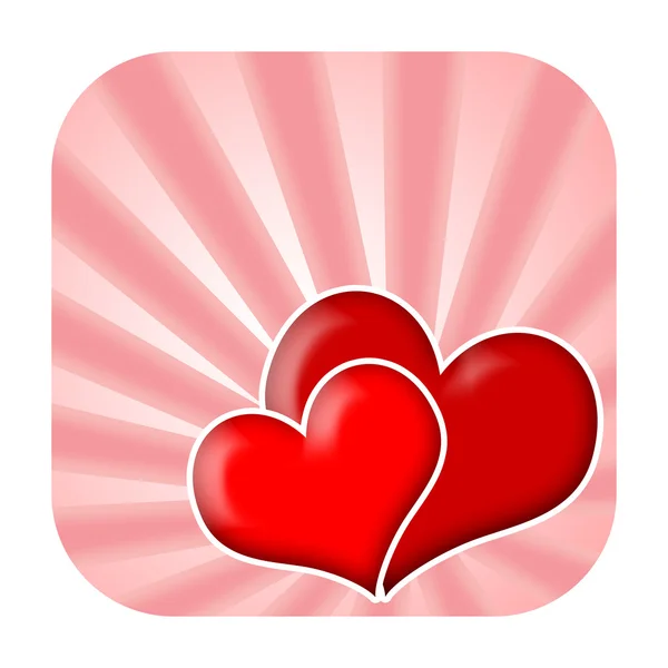 Love hearts icon — Stock Photo, Image