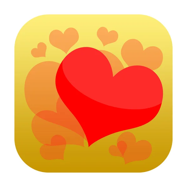 Sevgi dolu kalp simgesi — Stok fotoğraf