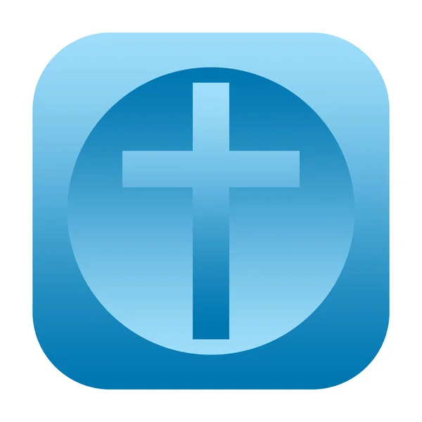 Християнський хрест значок — стокове фото