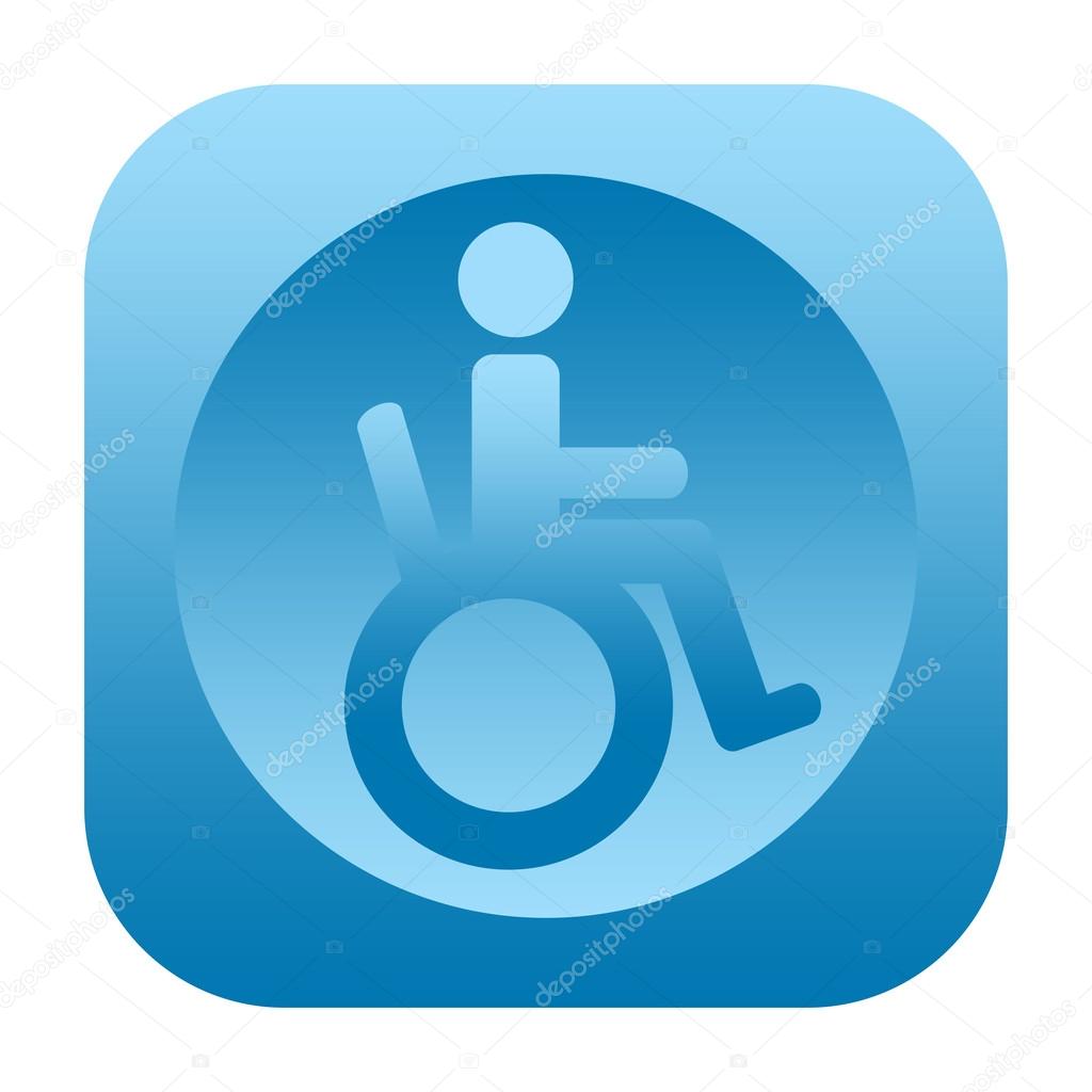 Handicapped person in wheelchair icon