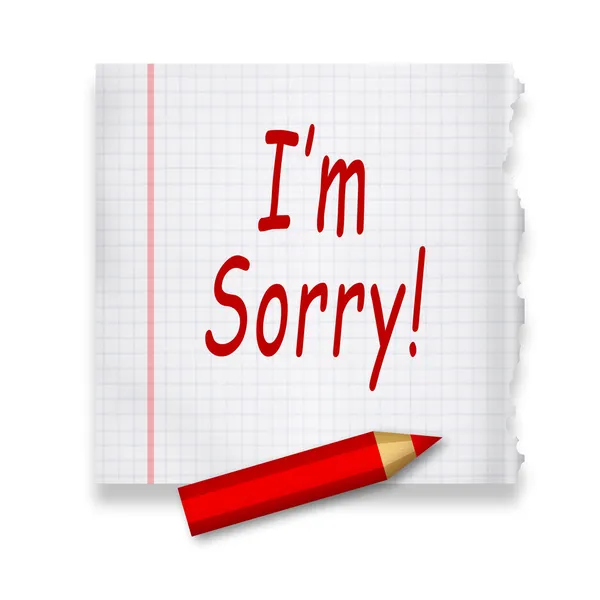 I am sorry — Stock Photo, Image