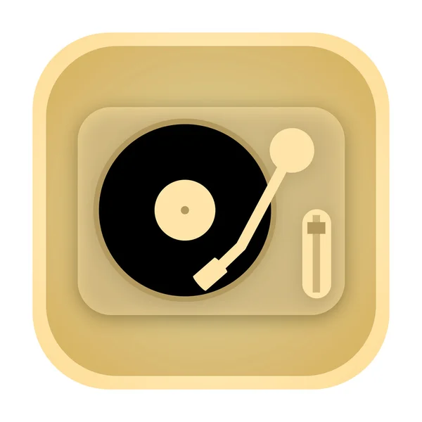 Vinyl speler vintage pictogram — Stockfoto