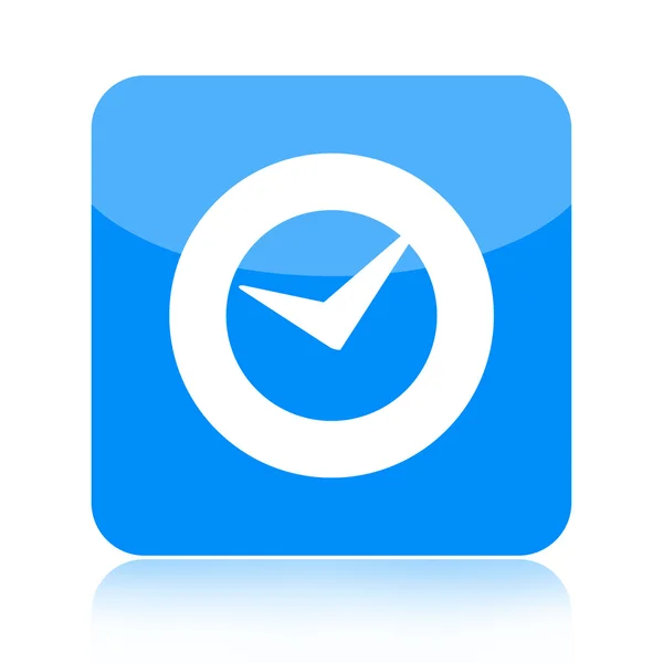 Marca de verificación o icono del reloj —  Fotos de Stock