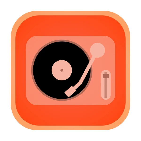 Vinyl player retro icon — Stock Photo, Image