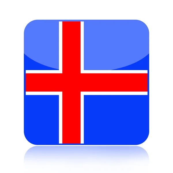 Islandia icono de bandera —  Fotos de Stock