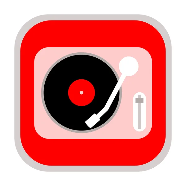 Vinyl draaitafel pictogram — Stockfoto