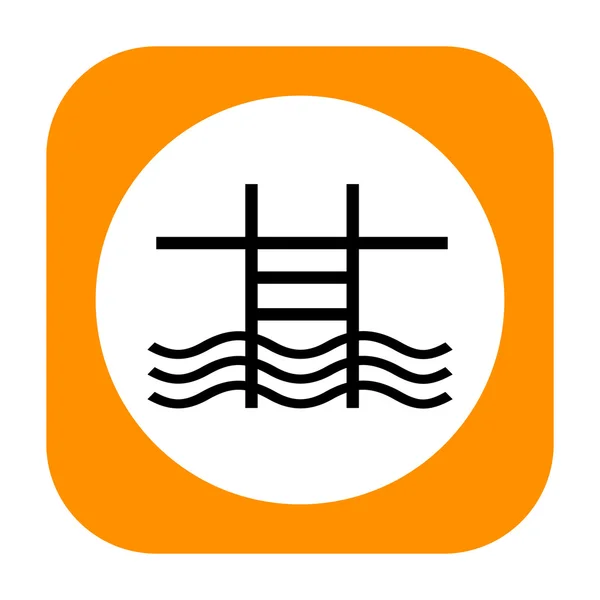 Swimming pool ladder icon — Stock Photo, Image