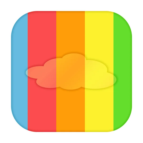 Moln rainbow ikonen — Stockfoto