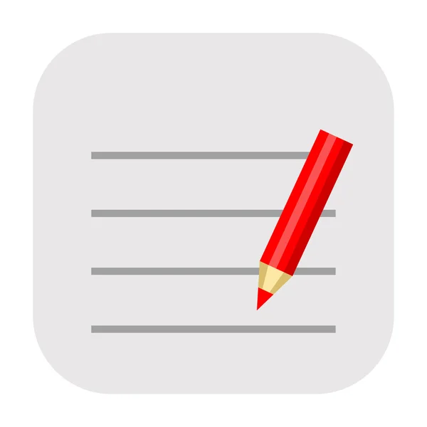 Paper and pencil icon — Stock Photo, Image