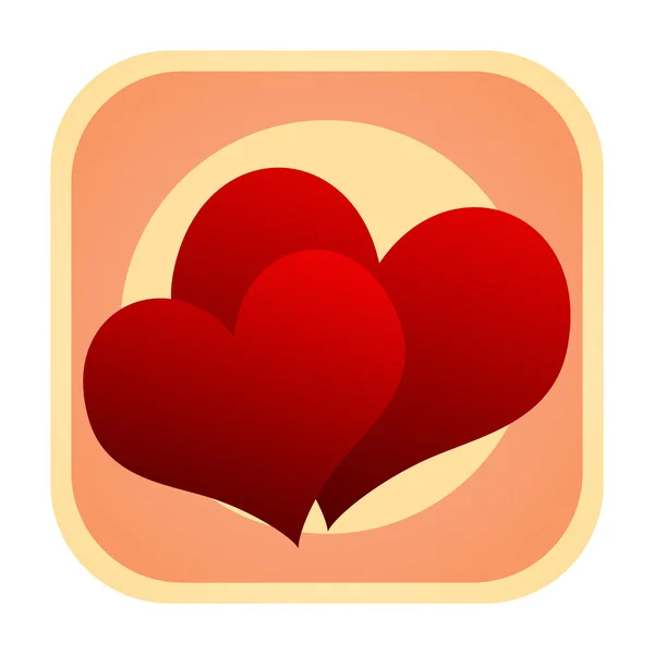 Liefde hart pictogram — Stockfoto