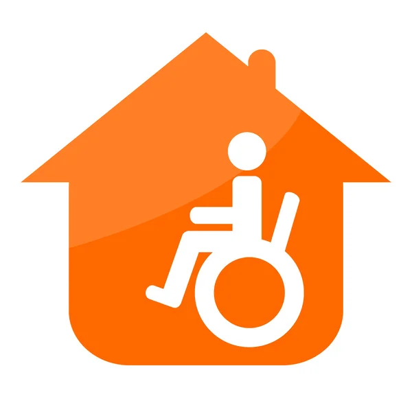 Handicapped person at home — Stock Photo, Image