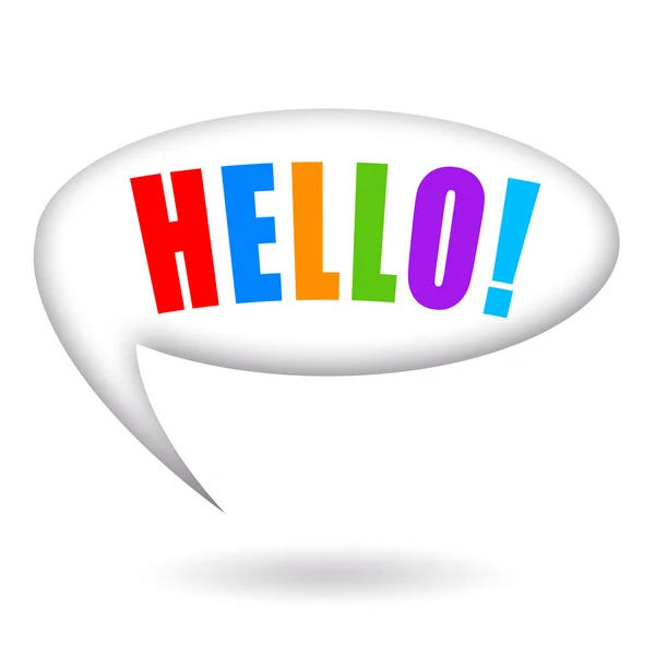 Hello, speech bubble — Stock Photo, Image