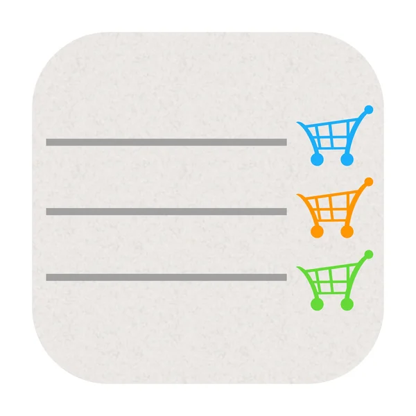 Shopping list icon — Stock Photo, Image