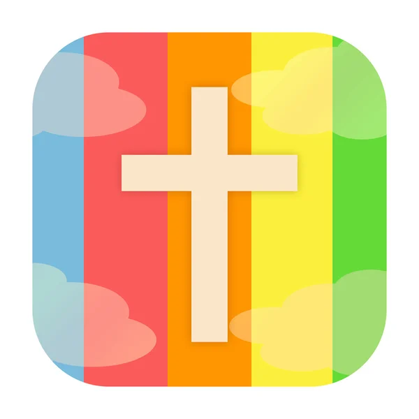 Christian cross icon — Stock Photo, Image