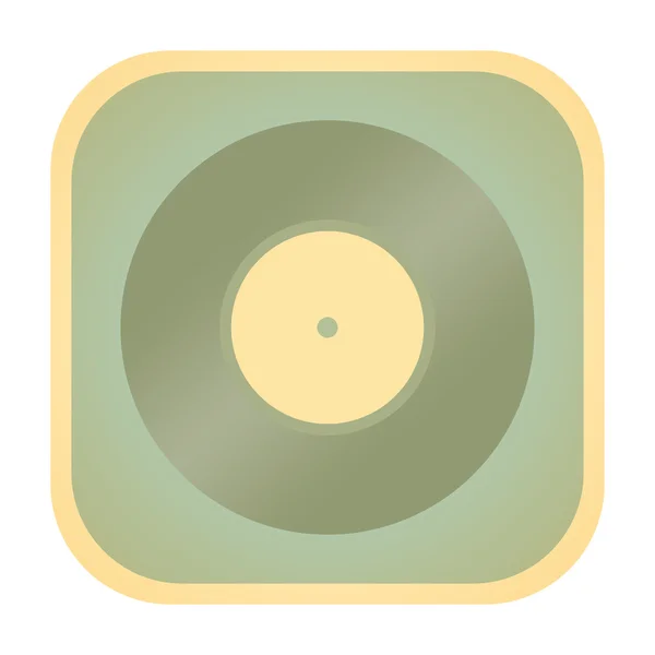 Vinyl disk ikona — Stock fotografie