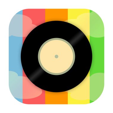 Vinil disk simgesine