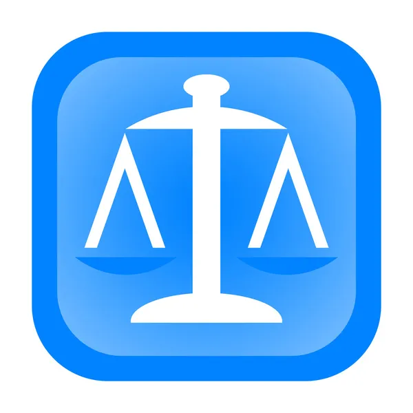 Schalen van Justitie pictogram — Stockfoto