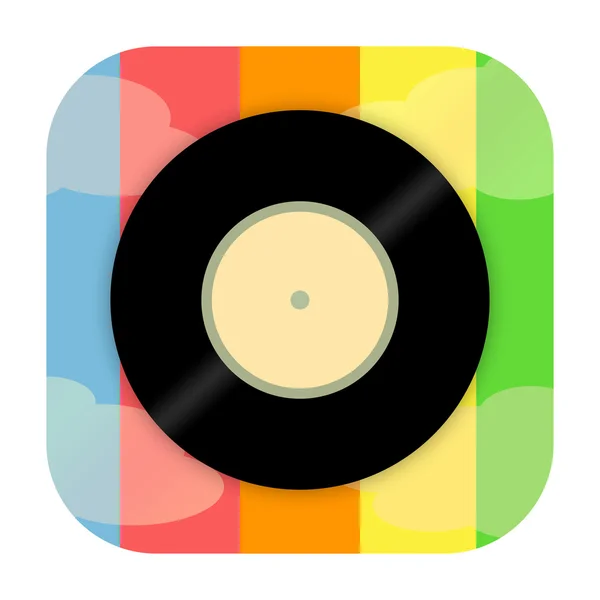 Vinyl disc icon — Stock Photo, Image