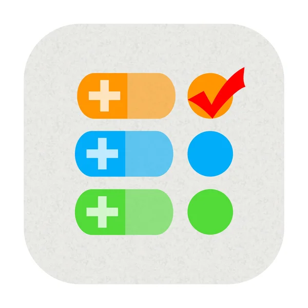 Medical heath checklist icon — Stock Photo, Image