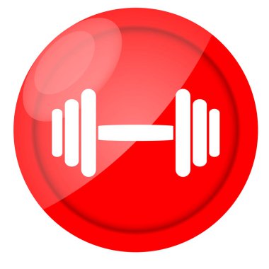 Beyaz arka plan üzerinde izole jimnastik salonu simgesi