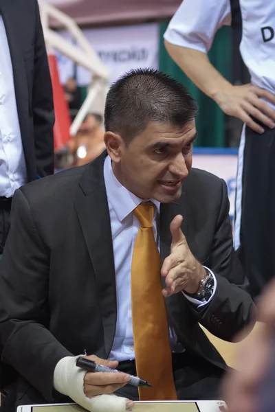 Samara Russia November Timeout Coach Donetsk Josep Riera Siger Spillet - Stock-foto