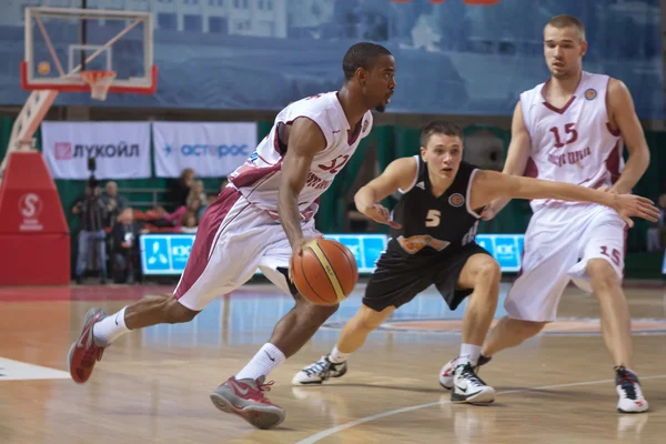 Samara Rusia Noviembre Aaron Miles Krasnye Krylia Con Pelota Está — Foto de Stock